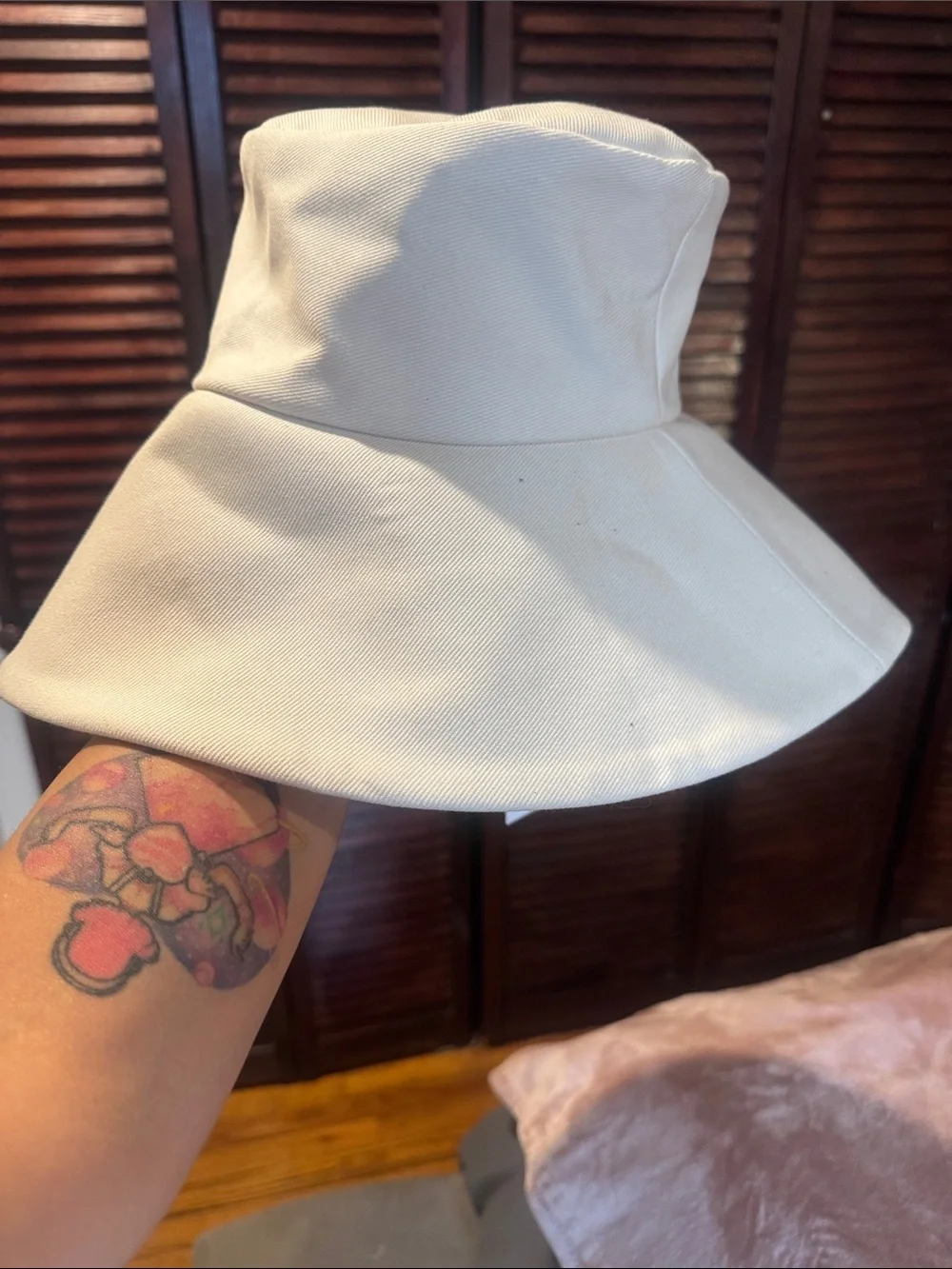 Janessa Leone Cream Bucket Hat